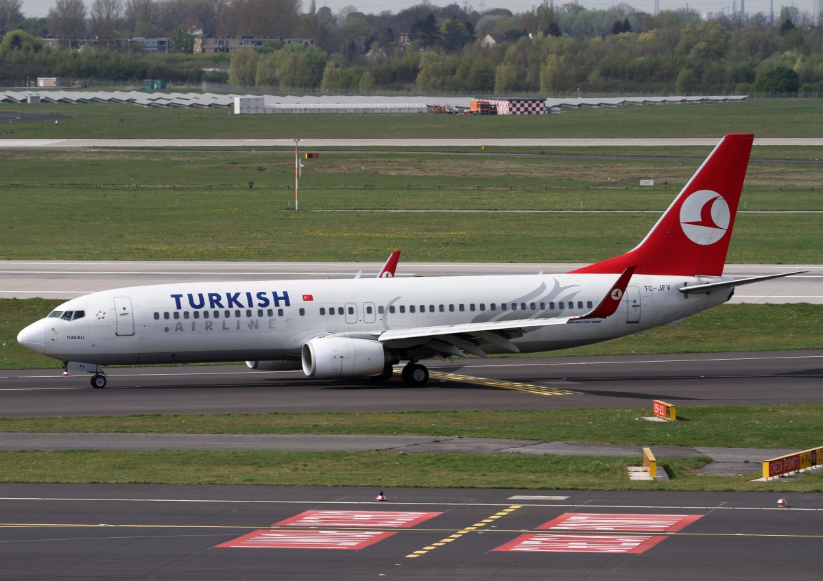 Turkish Airlines, TC-JFV  Tuncelli , Boeing, 737-800 wl, 02.04.2014, DUS-EDDL, Dsseldorf, Germany 