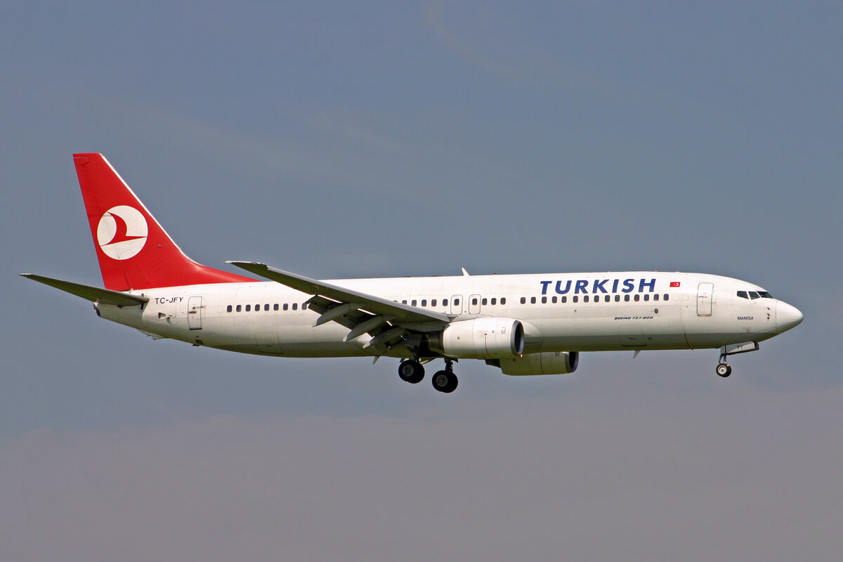 Turkish Airlines, TC-JFY, Boeing B737-8F2, msn: 29783/497,  Manisa , 06.August 2007, ZRH Zürich, Switzerland.