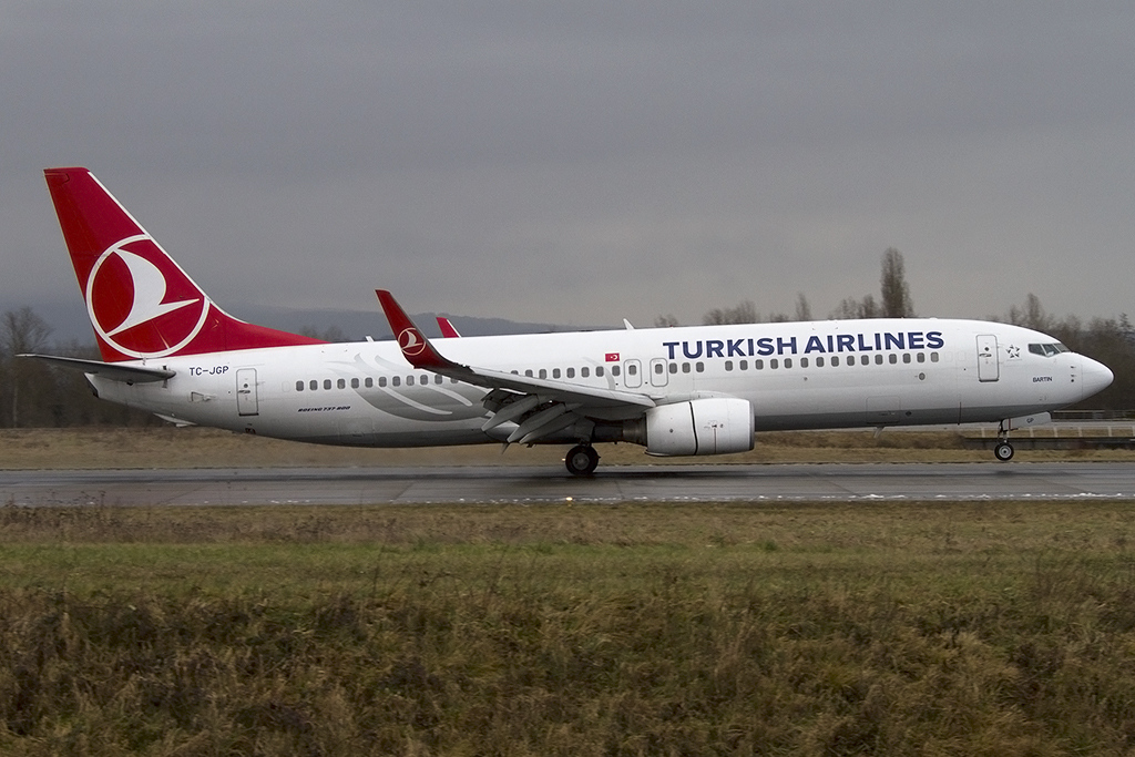 Turkish Airlines, TC-JGP, Boeing, B737-8F2, 01.02.2015, BSL, Basel, Switzerland 



