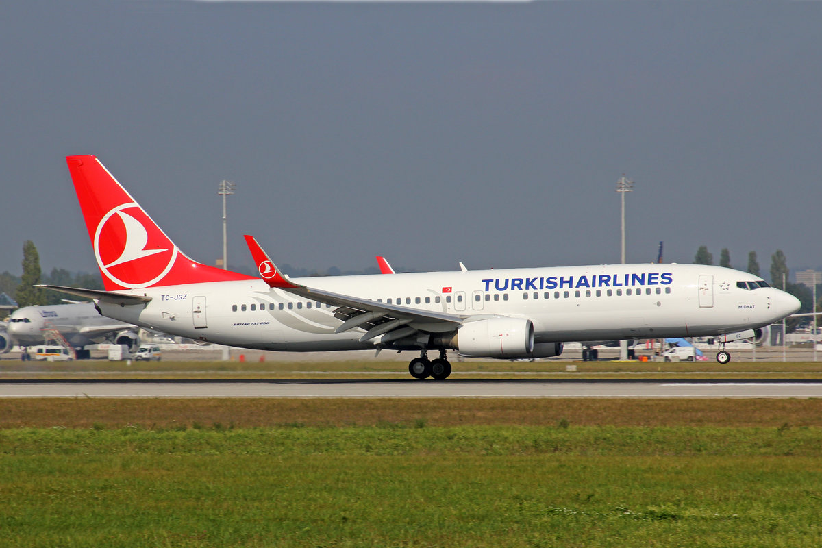 Turkish Airlines, TC-JGZ, Boeing 737-8F2,  Midyat , 24.September 2016, MUC München, Germany.