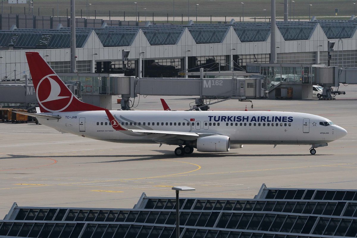 Turkish Airlines, TC-JHB, Boeing, 737-8F2 wl,  Atisalani  ~ neue TK-Lkrg., MUC-EDDM, München, 05.09.2018, Germany