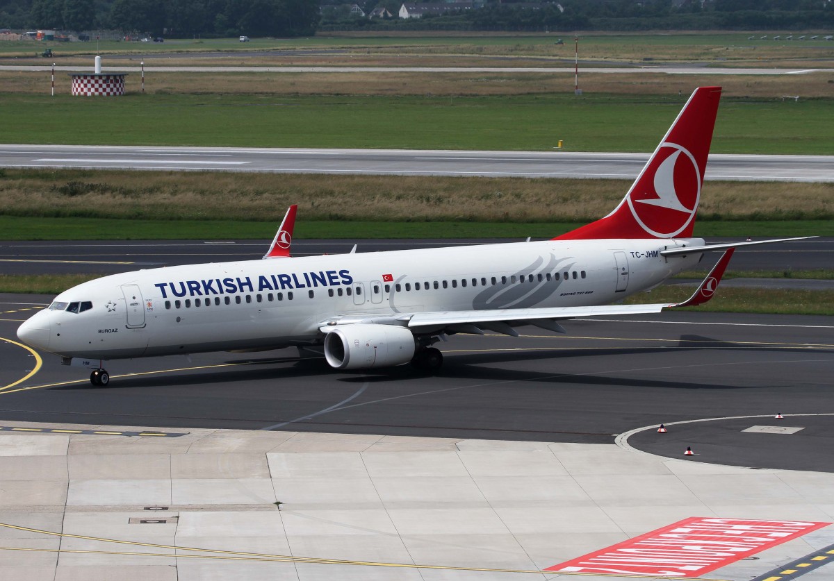 Turkish Airlines, TC-JHM  Burgaz , Boeing, 737-800 wl (neue TA-Lackierung), 01.07.2013, DUS-EDDL, Dsseldorf, Germany 