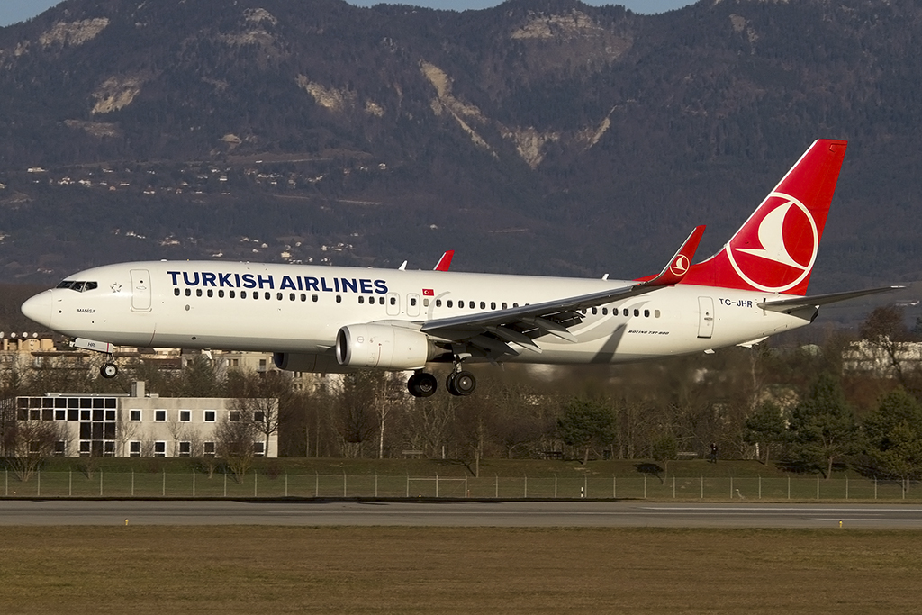 Turkish Airlines, TC-JHR, Boeing, B737-8F2, 13.01.2015, GVA, Geneve, Switzerland 



