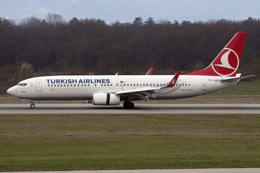 Turkish Airlines, TC-JHU, Boeing, B737-8F2, 28.03.2015, GVA, Geneve, Switzerland 



