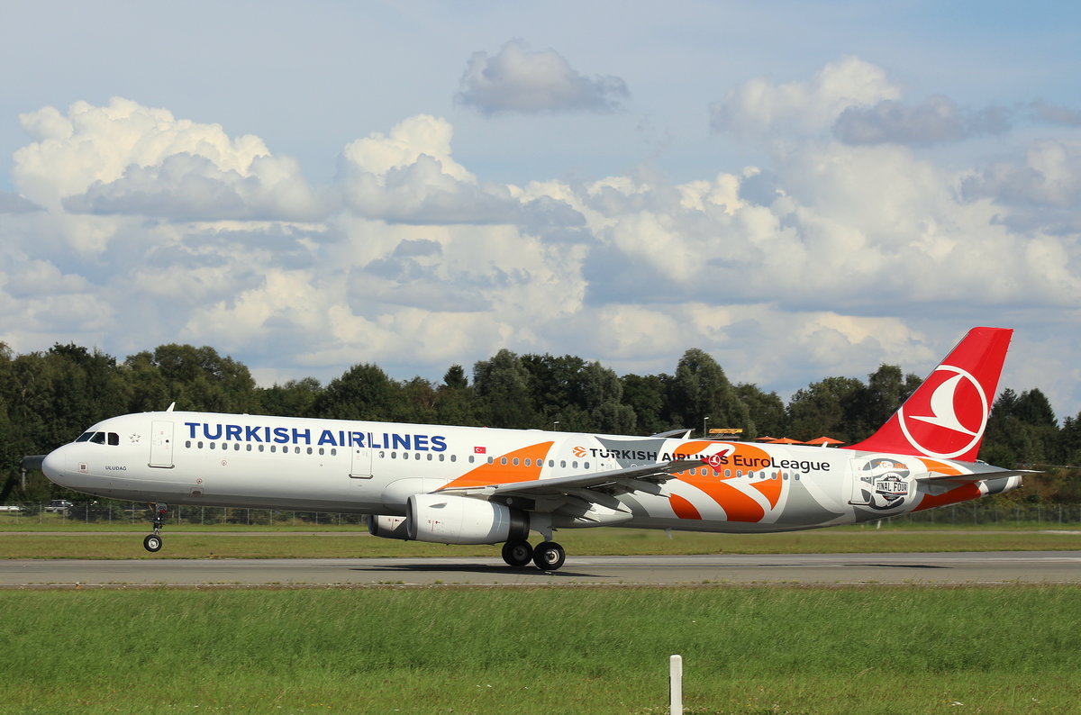 Turkish Airlines, TC-JRO, MSN 4682, Airbus A 321-231, 02.09.2017, HAM-EDDH, Hamburg, Germany (Euroleauge livery & Name: Uludag) 