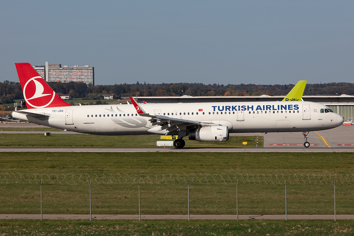 Turkish Airlines, TC-JSG, Airbus, A321-231, 15.10.2019, STR, Stuttgart, Germany









