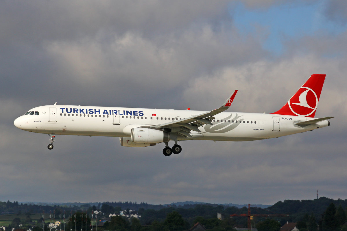 Turkish Airlines, TC-JSU, Airbus A321-231,  Kalecik , 7.August 2017, ZRH Zürich, Switzerland.