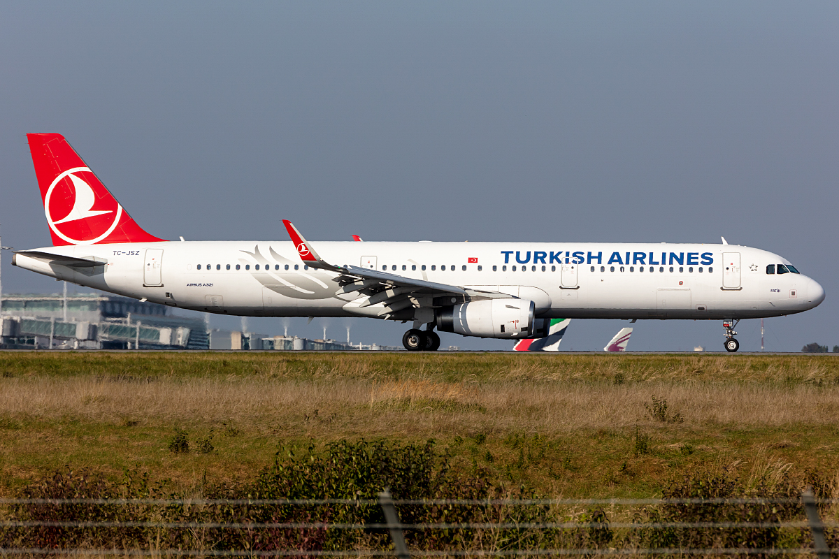 Turkish Airlines, TC-JSZ, Airbus, A321-231, 10.10.2021, CDG, Paris, France