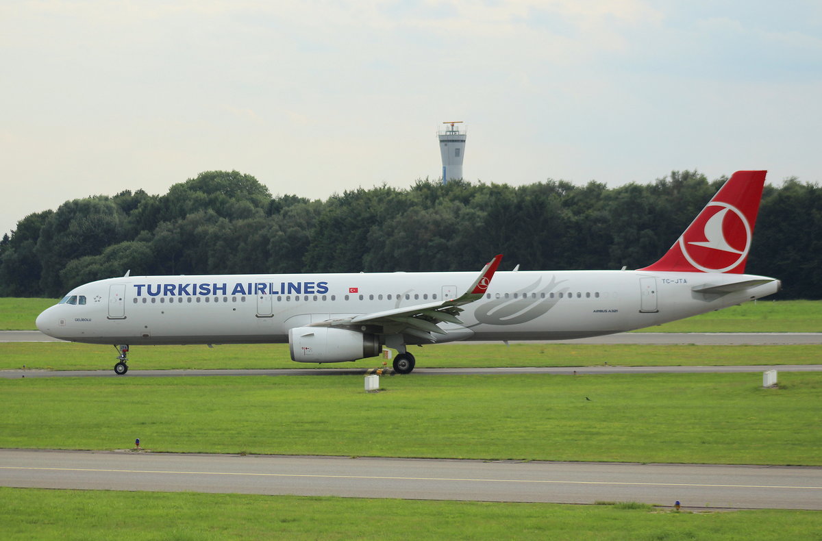 Turkish Airlines, TC-JTA, MSN 6781, Airbus A 321-231(SL), 15.08.2017, HAM-EDDH, Hamburg, Germany (Name: Gelibolu) 