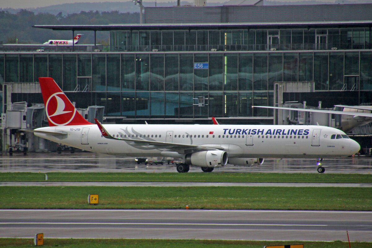 Turkish Airlines, TC-JTD, Airbus A321-231, msn: 6822,  Çankaya , 10.Oktober 2022, ZRH Zürich, Switzerland.