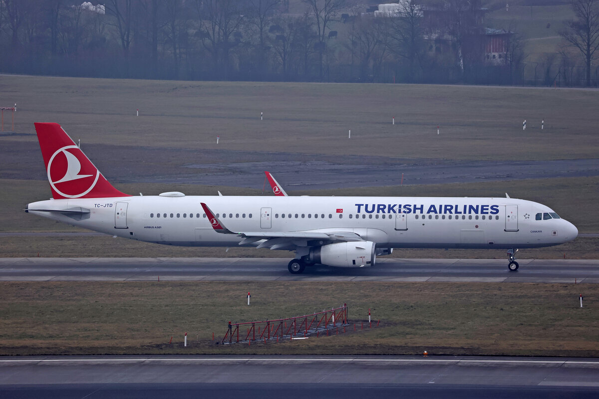 Turkish Airlines, TC-JTD, Airbus A321-231, msn: 6822,  Çankaya , 23.Januar 2026, ZRH Zürich, Switzerland.