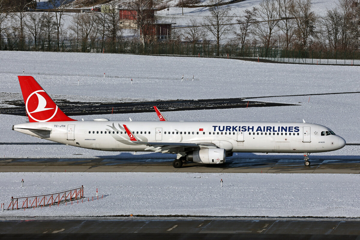 Turkish Airlines, TC-JTH, Airbus A321-231, msn: 7145,  Ayvacık , 19.Januar 2024, ZRH Zürich, Switzerland.