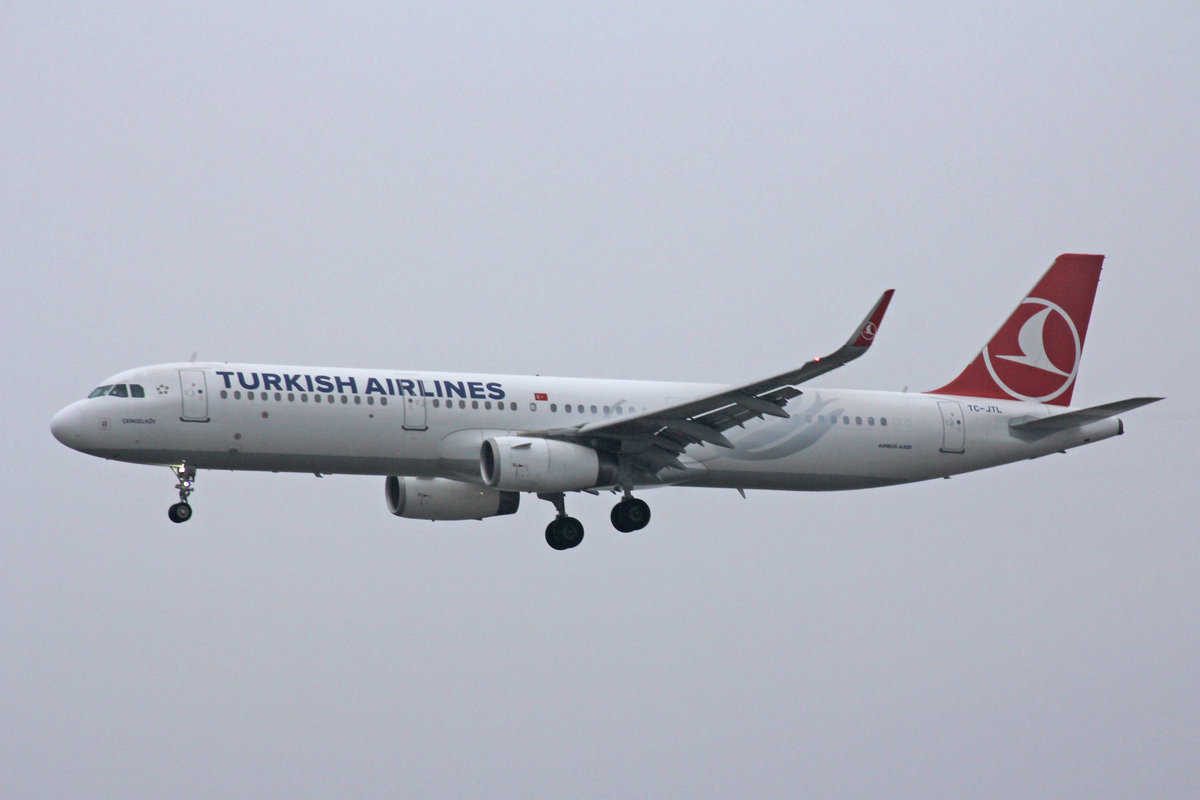 Turkish Airlines, TC-JTL, Airbus A321-231, msn: 7166,  Çengelköy , 22.Januar 2020, ZRH Zürich, Switzerland.
