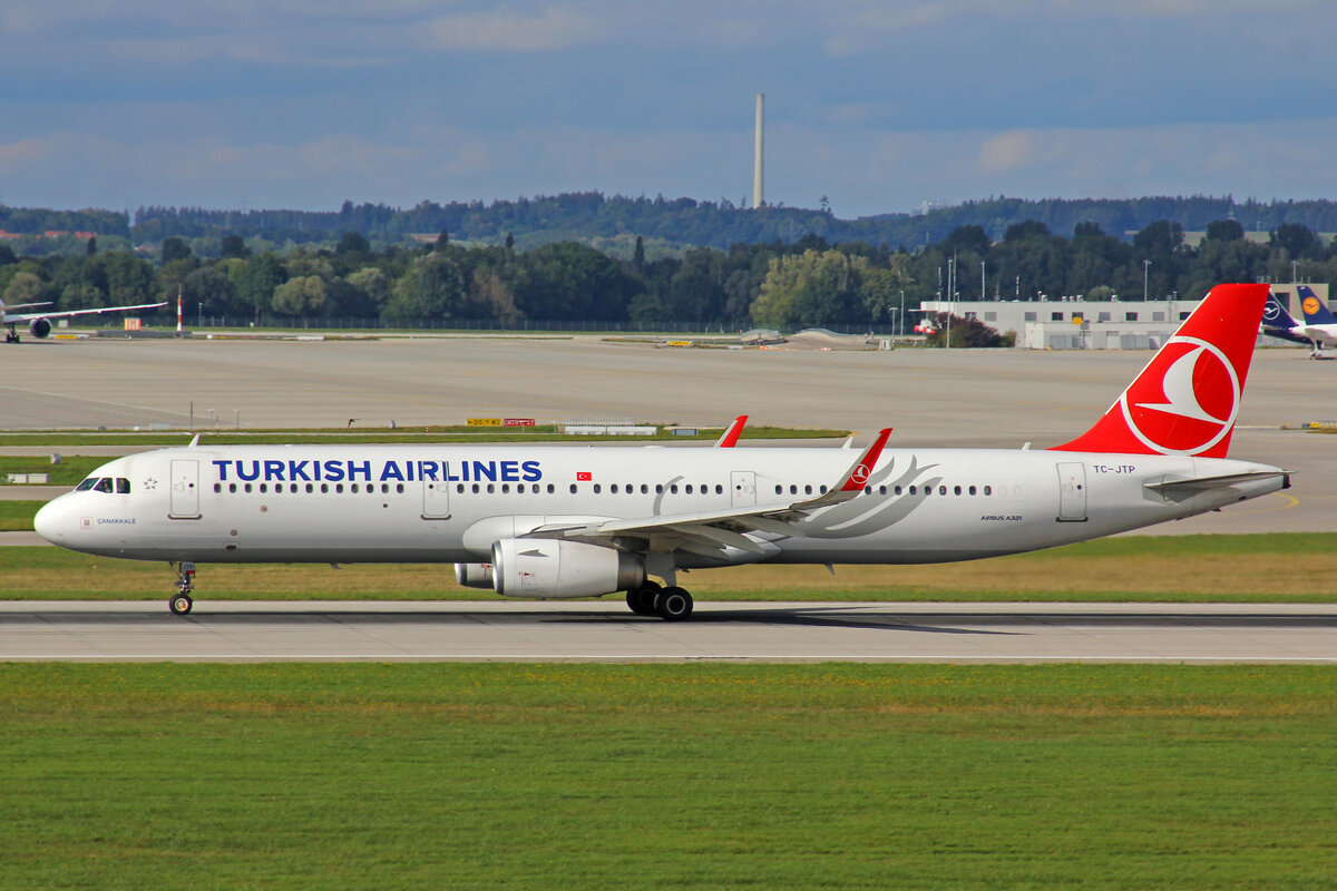 Turkish Airlines, TC-JTP, Airbus A321-231, msn: 7516,  Canakkale , 11.September 2022, MUC München, Germany.