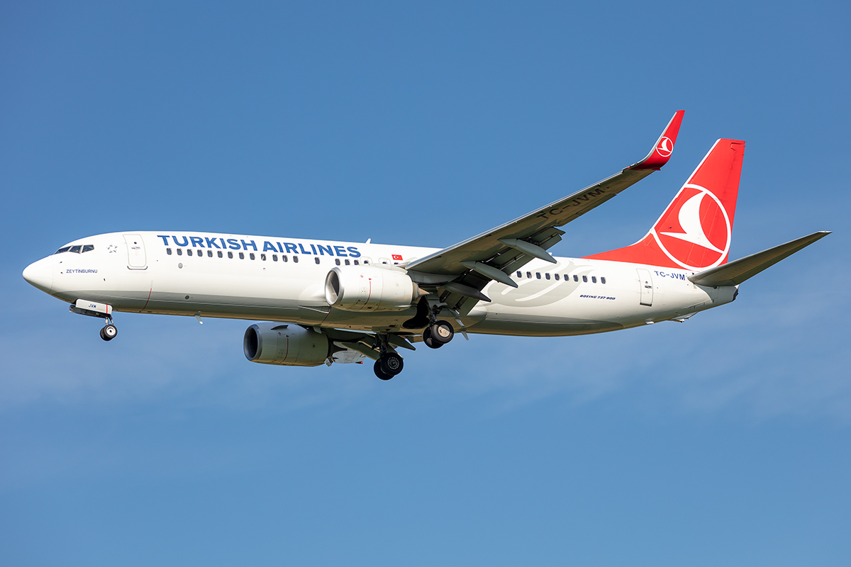 Turkish Airlines, TC-JVM, Boeing, B737-8F2, 10.07.2021, BSL, Basel, Switzerland
