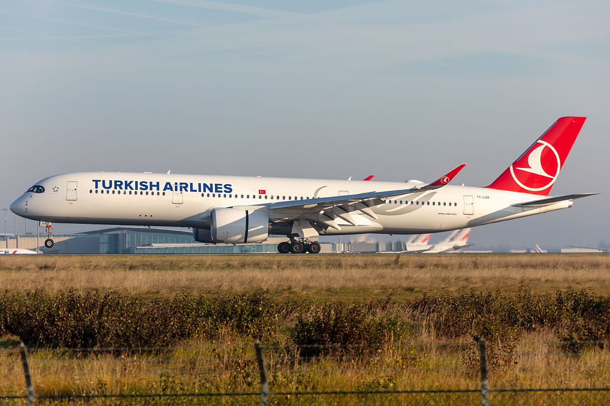 Turkish Airlines, TC-LGD, Airbus, A350-941, 10.10.2021, CDG, Paris, France
