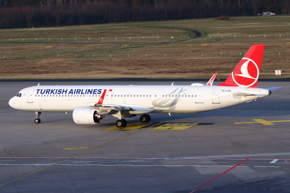Turkish Airlines, TC-LSL, Airbus A321-271NX. Köln-Bonn (EDDK), 13.02.2022.