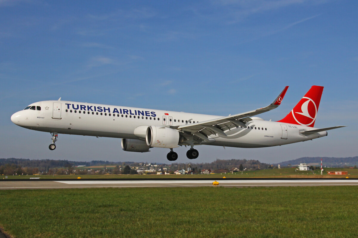 Turkish Airlines, TC-LSL, Airbus A321-271NX, msn: 9000, 10.April 2023, ZRH Zürich, Switzerland.