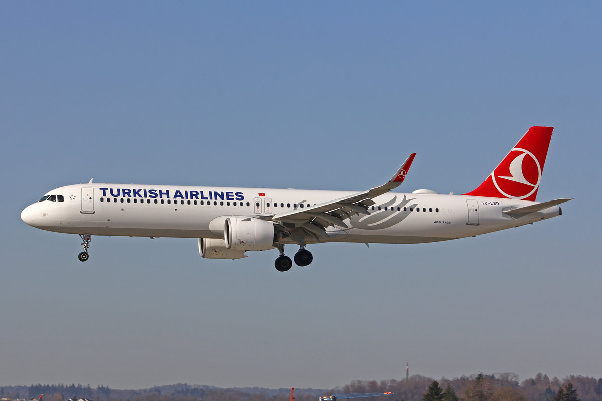 Turkish Airlines, TC-LSR, Airbus A321-271NX, msn: 9138, 31.März 2021, ZRH Zürich, Switzerland.