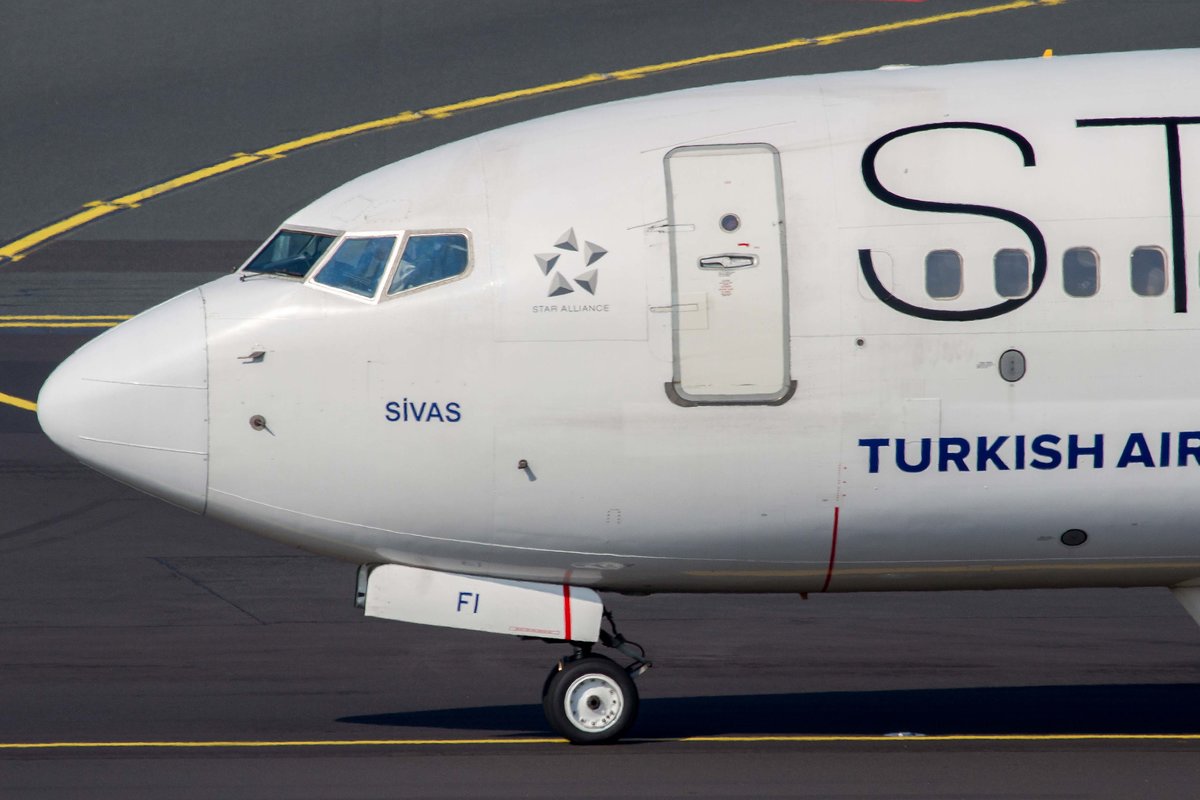 Turkish Airlines (TK-THY), TC-JFI  Sivas , Boeing, 737-8F2 wl (SA-Lkrg. ~ Bug/Nose), 10.03.2016, DUS-EDDL, Düsseldorf, Germany