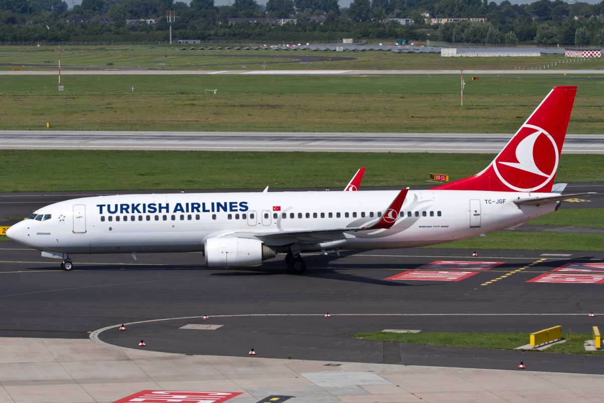 Turkish Airlines (TK-THY), TC-JGF  Ardahan , Boeing, 737-8F2 wl, 22.08.2015, DUS-EDDL, Düsseldorf, Germany