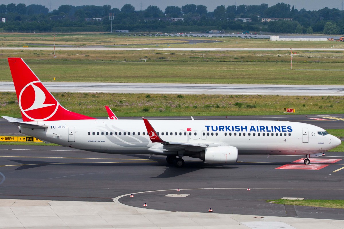 Turkish Airlines (TK-THY), TC-JHV  Keban , Boeing, 737-8F2 wl, 27.06.2015, DUS-EDDL, Düsseldorf, Germany