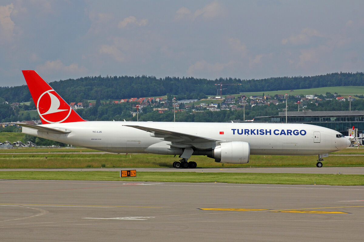 Turkish Cargo, TC-LJS, Boeing B777-F, msn:66579/1640, 12.Juni 2021, ZRH Zürich, Switzerland.