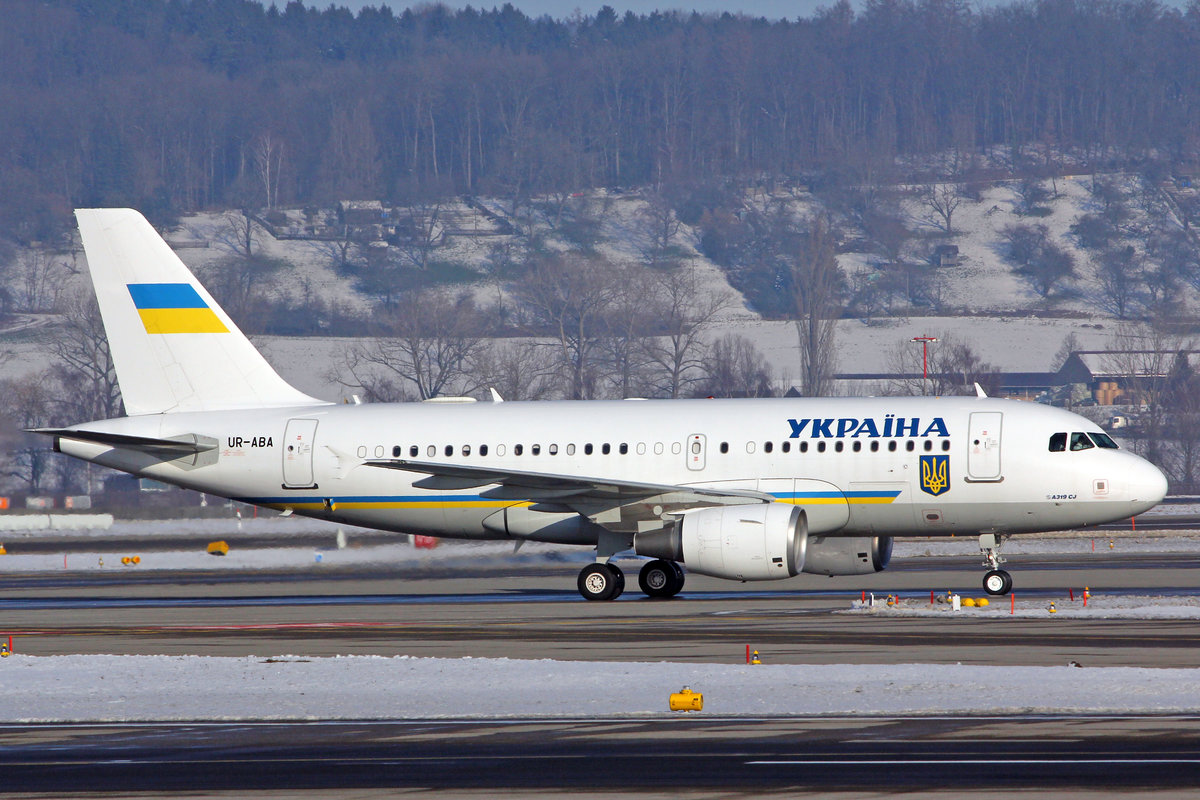 Ukraine Government, UR-ABA, Airbus A319-115X CJ, msn: 3260, 23.Januar 2013, ZRH Zürich, Switzerland.