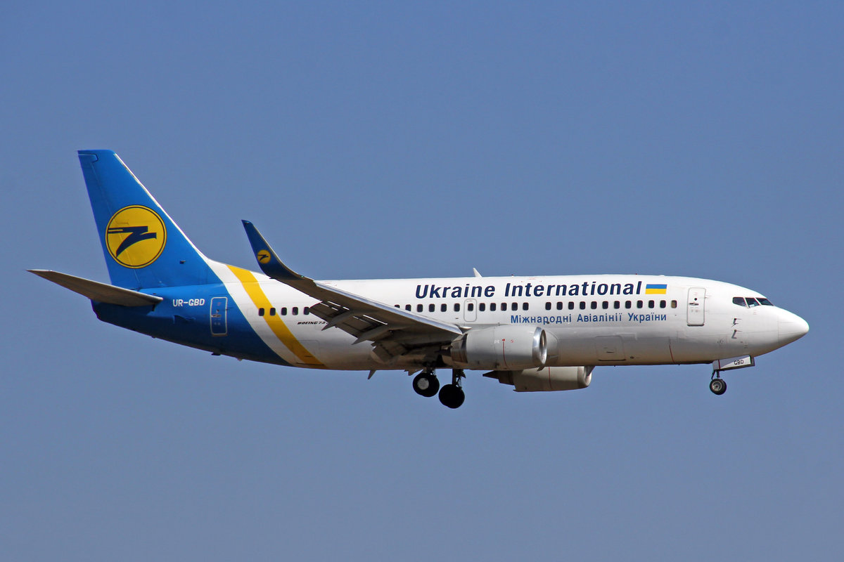 Ukraine International Airlines, UR-GBD, Boeing 737-36Q, msn: 28659/2880, 24.März 2018, ZRH Zürich, Switzerland.