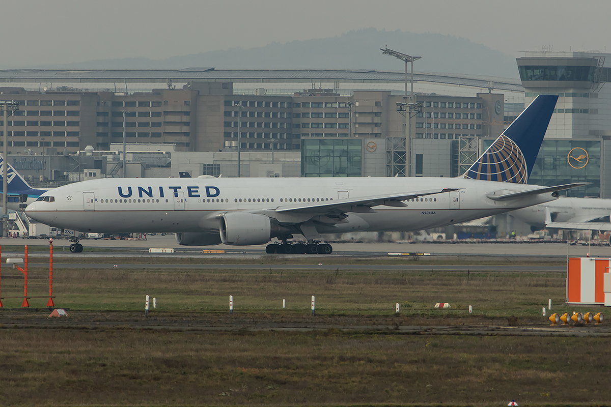 United Airlines, N204UA, Boeing, B777222ER, 24.11.2019, FRA, Frankfurt, Germany Flugzeugbild.de