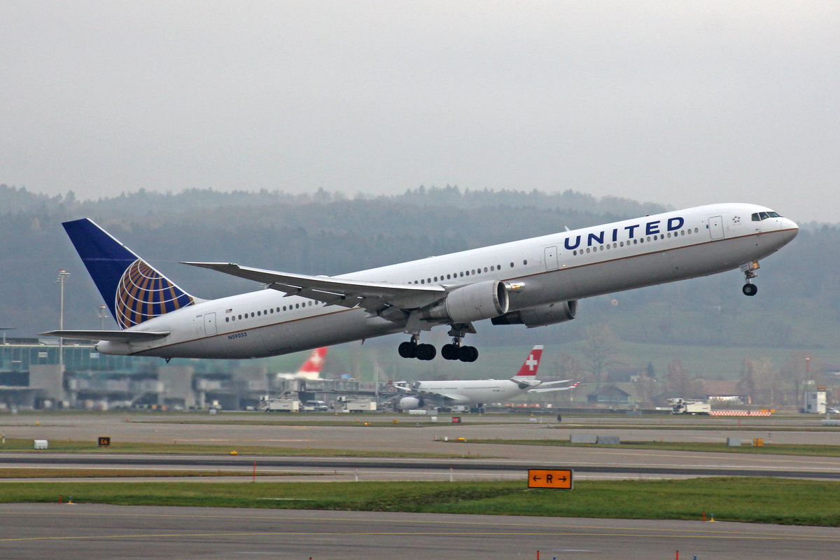 United Airlines, N59053, Boeing B767-424ER, msn: 29448/809, 26.Dezember 2018, ZRH Zürich, Switzerland.