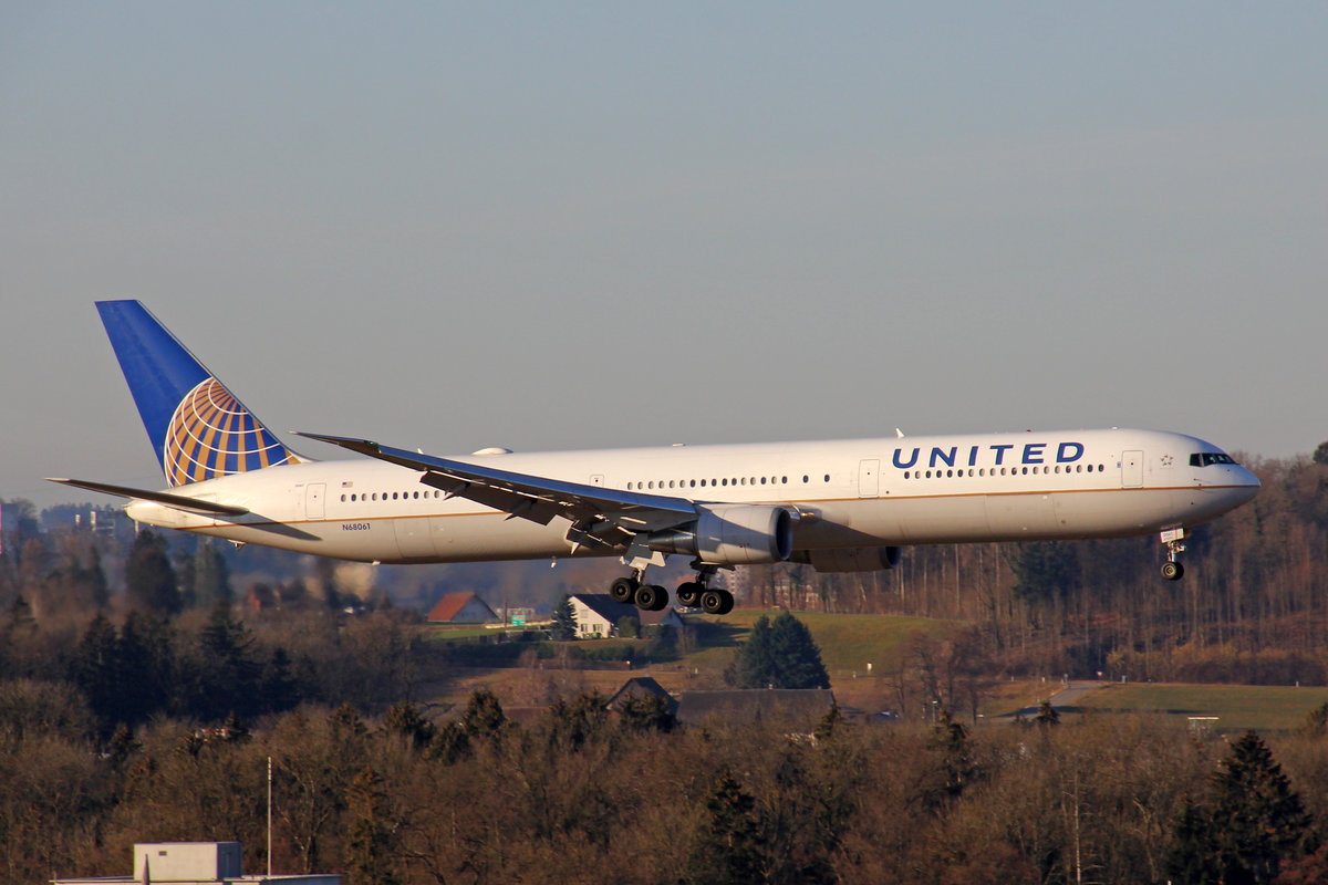 United Airlines, N68061, Boeing 767-424ER, msn: 29456/868, 24.Februar 2019, ZRH Zürich, Switzerland.