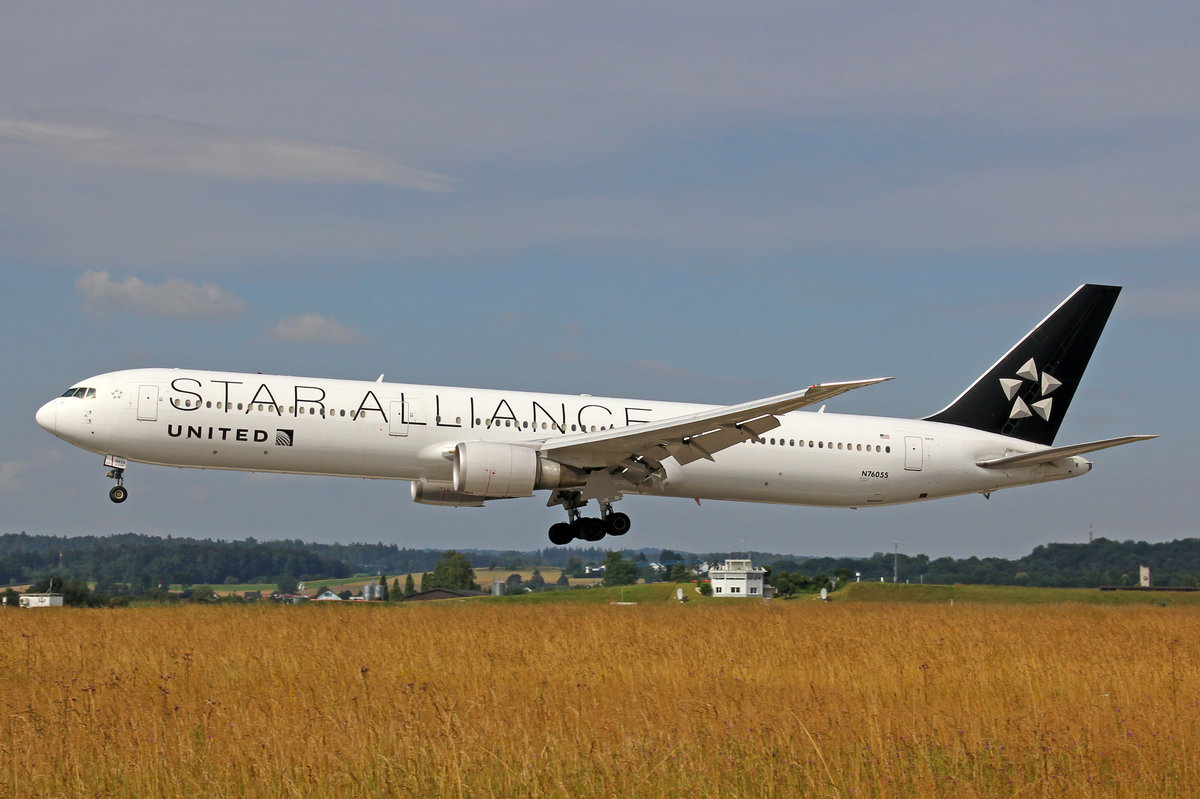 United Airlines, N76055, Boeing 767-424ER, 09.Juli 2016, ZRH Zürich, Switzerland.