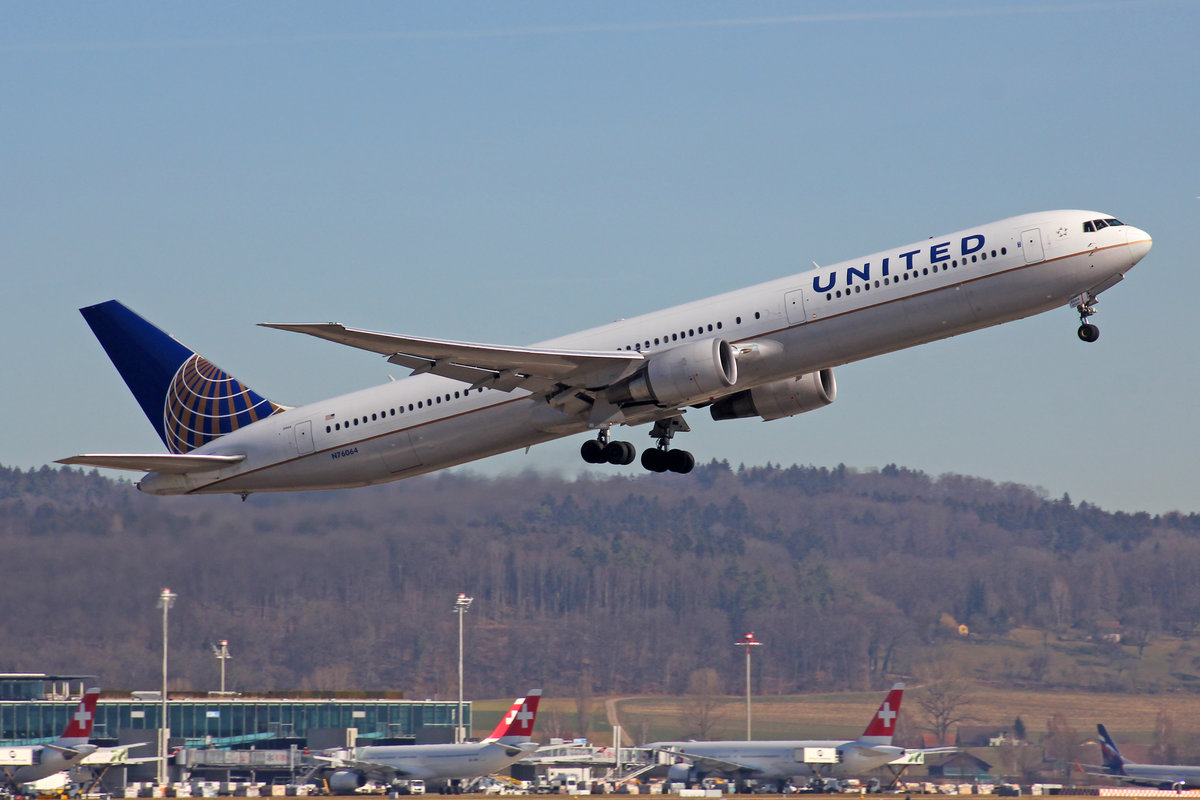 United Airlines, N76064, Boeing 767-424ER, msn: 29459/873, 27.Februar 2019, ZRH Zürich, Switzerland.