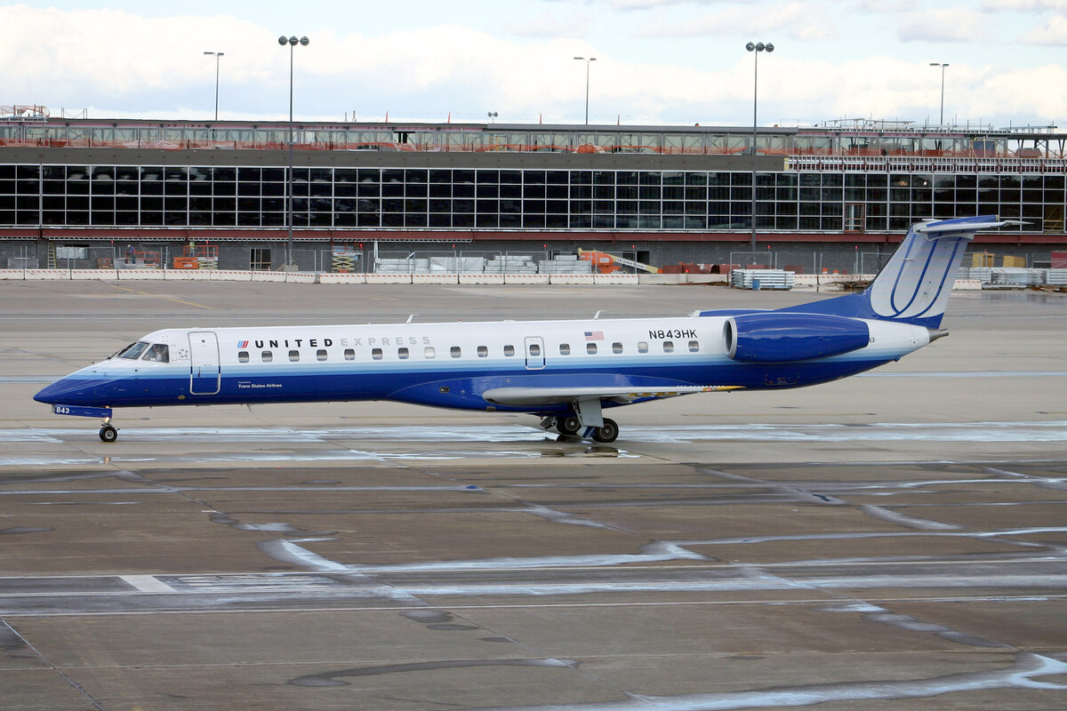 United Express (Trans States Airlines), N843HK, Embraer ERJ-145LR, msn: 14500822, 08.Januar 2007, IAD Washington Dulles, USA.