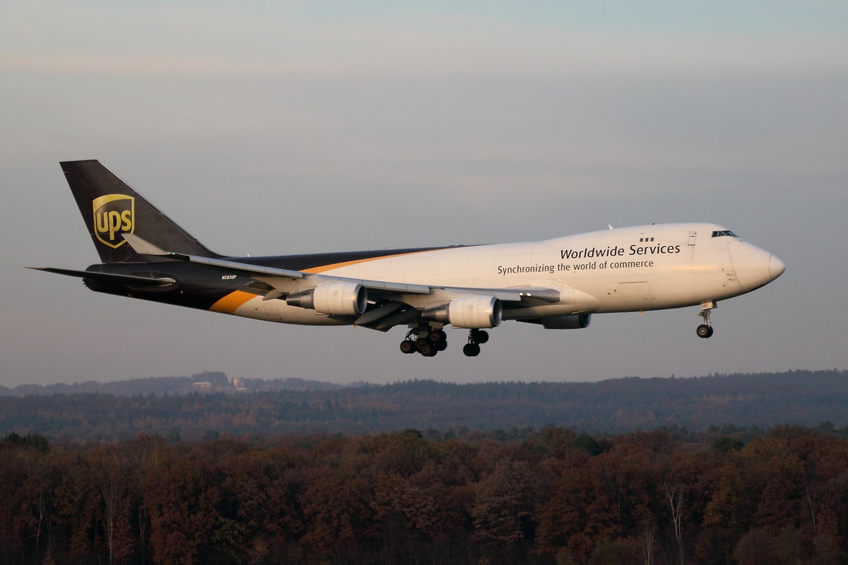 United Parcel Service, Boeing 747-4R7F(SCD), N583UP. Köln-Bonn (EDDK) am 24.11.2019.