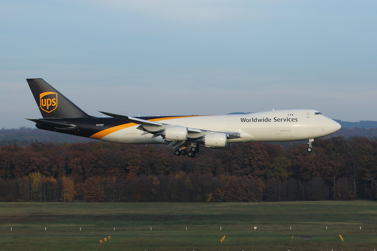 United Parcel Service, Boeing 747-8F, N608UP. Köln-Bonn (EDDK) am 24.11.2019.