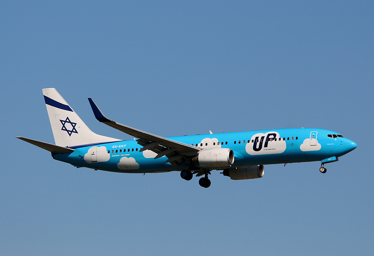 UP, Boeing B 737-8BK, 4X-EKT, SXF, 06.05.2016