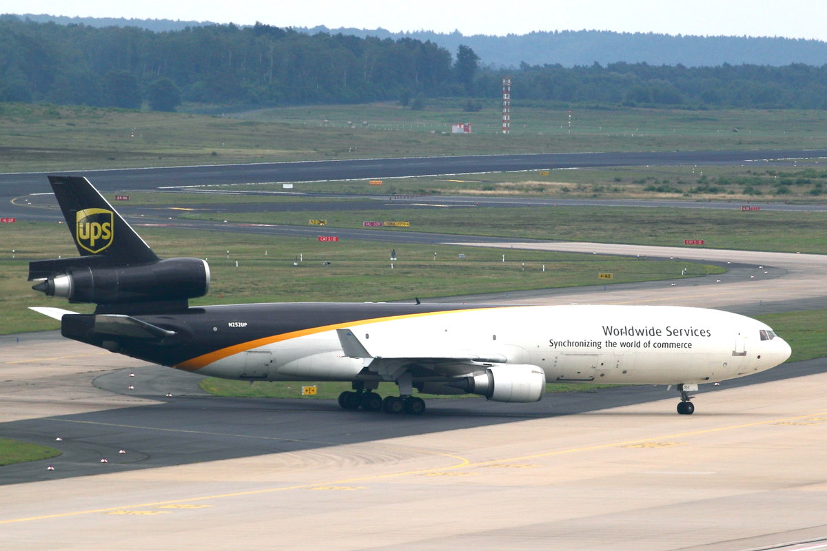UPS Airlines, N252UP, McDonnell Douglas MD-11F. Aus Dubai (DXB) kommend in Köln-Bonn (CGN/EDDK), Aufnahmedatum: 02.04.2017