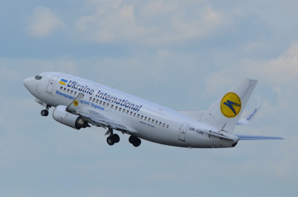 UR-GBE Ukraine International Airlines Boeing 737-548 (WL)    in Tegel gestartet am 20.08.2014