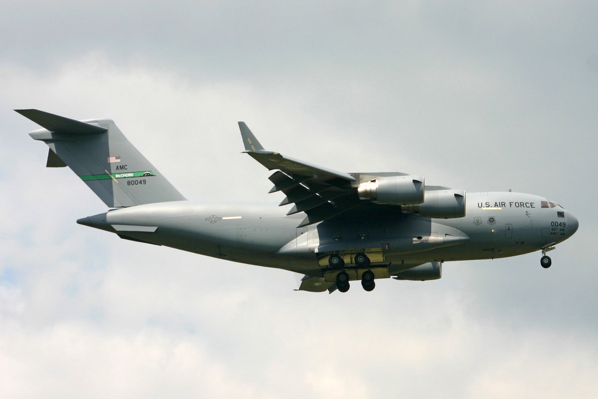 US Air Force, 93-0603, Boeing C-17A, msn: 50053/F.52/P49, 18.Mai 2005, FRA Frankfurt, Germany.