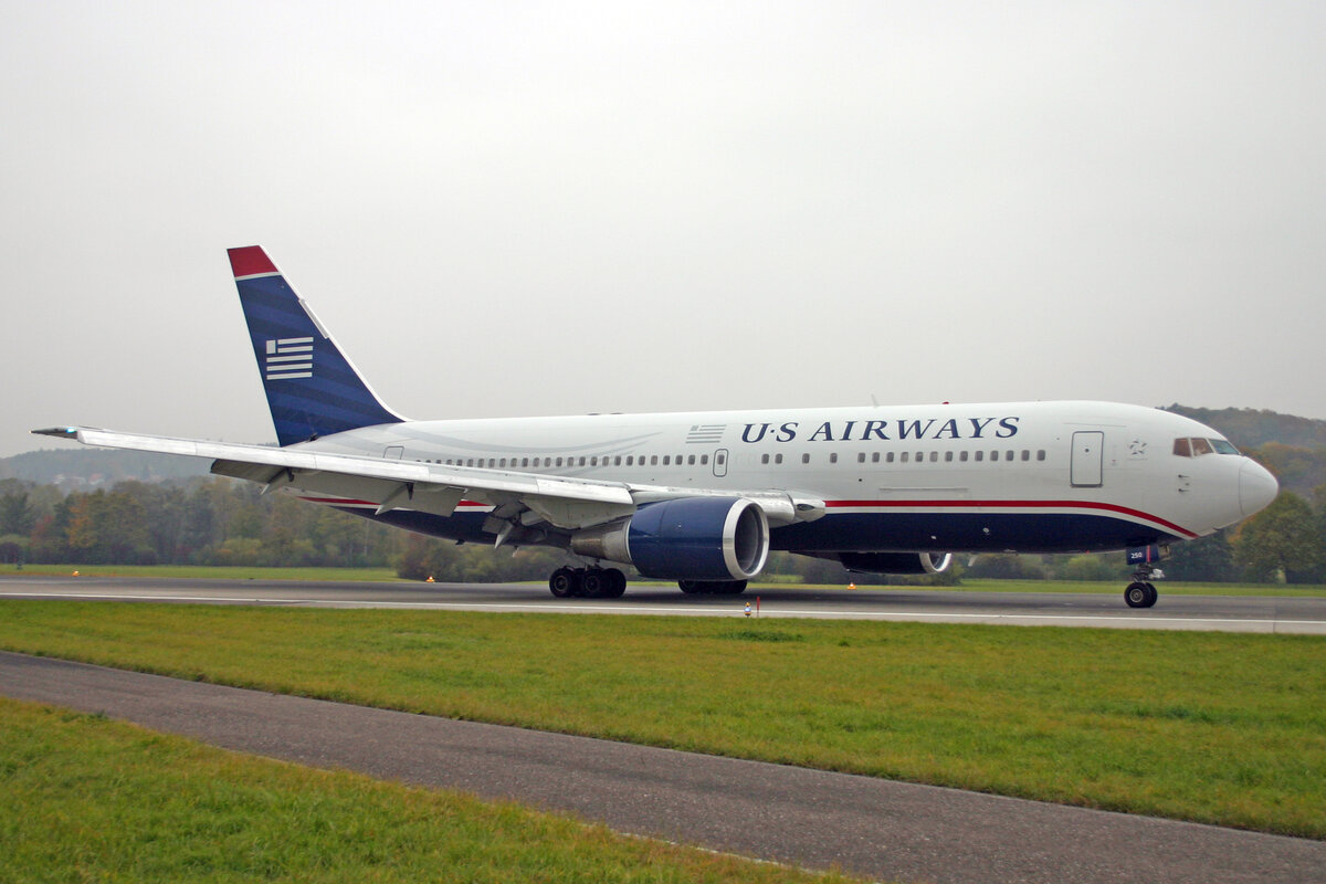 US Airways, N250AY, Boeing B767-201ER, msn: 23902/217, 27.Oktober 2007, ZRH Zürich, Switzerland.