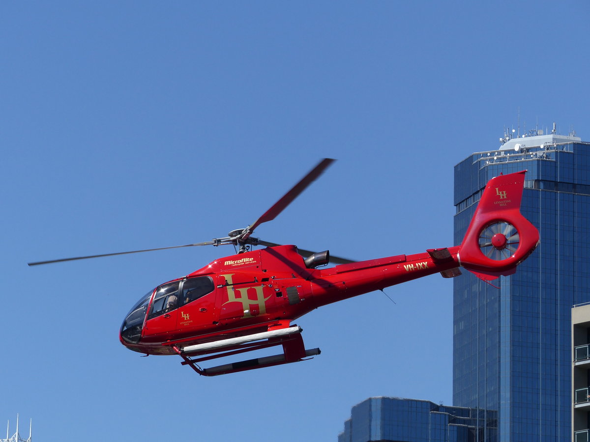 VH-IXX, Eurocopter EC 130B4, Microflite Helicopter Services, Melbourne Helipad Yarra River, 19.1.2018