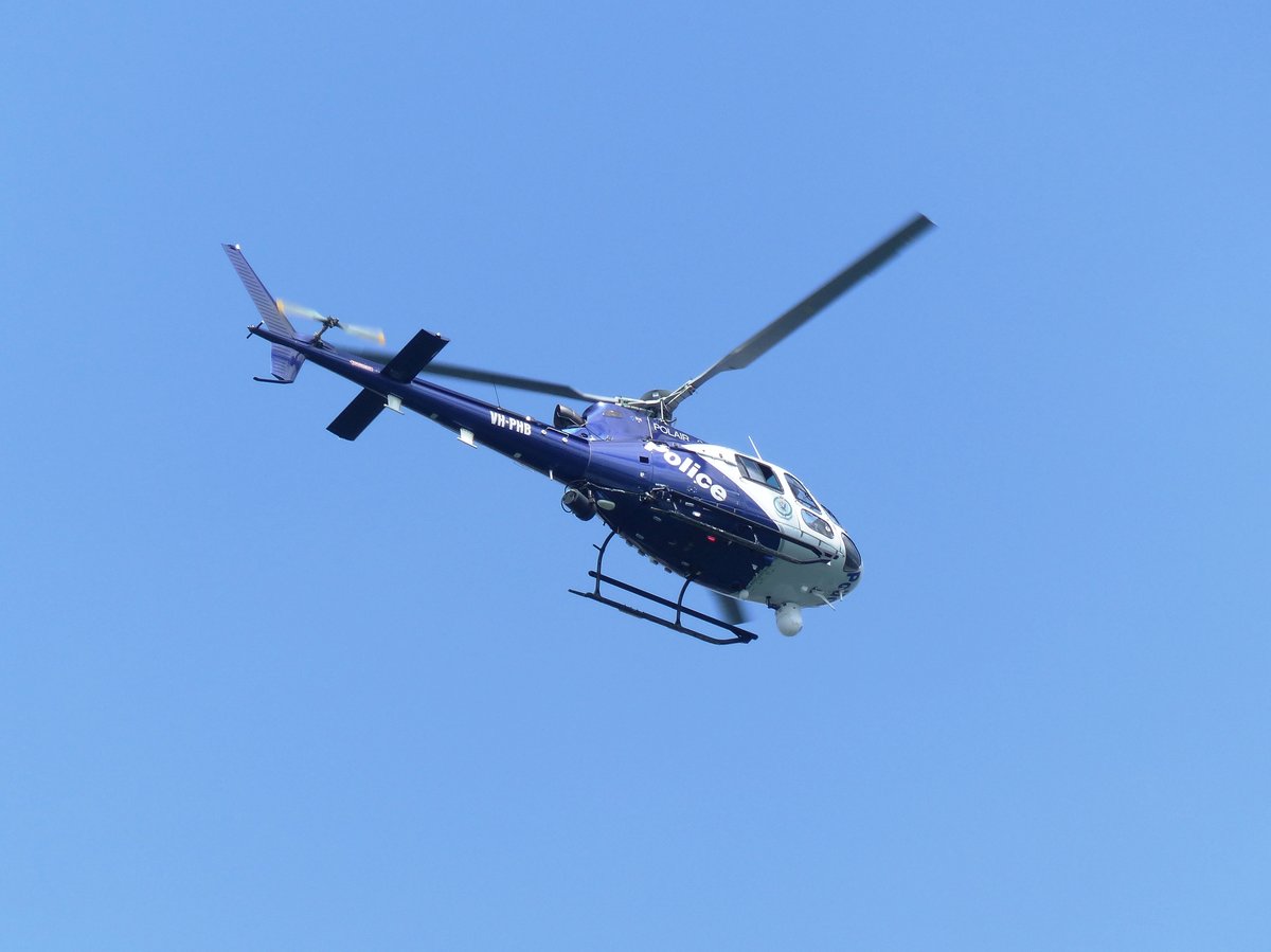 VH-PHB, Eurocpoter AS 350B2, Australia Police über Sydney am 2.1.2018