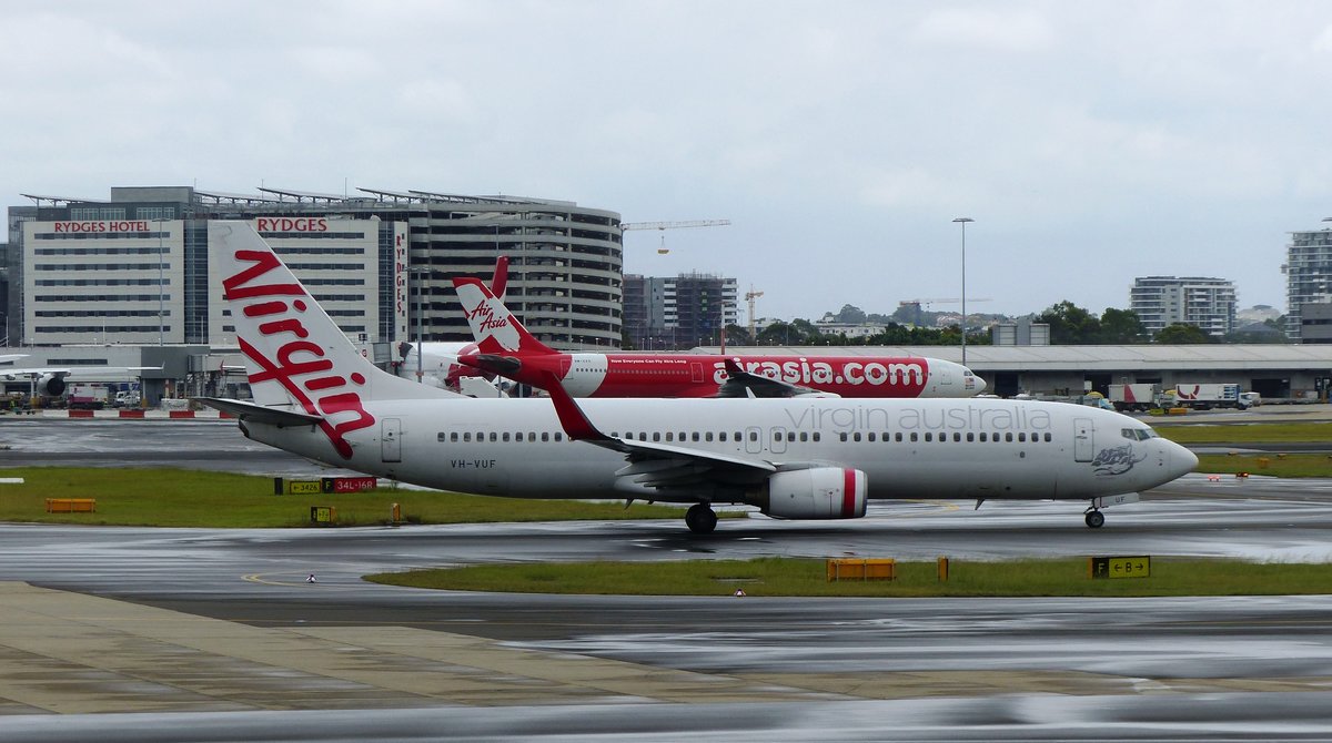VH-VUF, Boeing 737-8FE, Virgin Australia, Sydney Airport (SYD), 4.1.2018