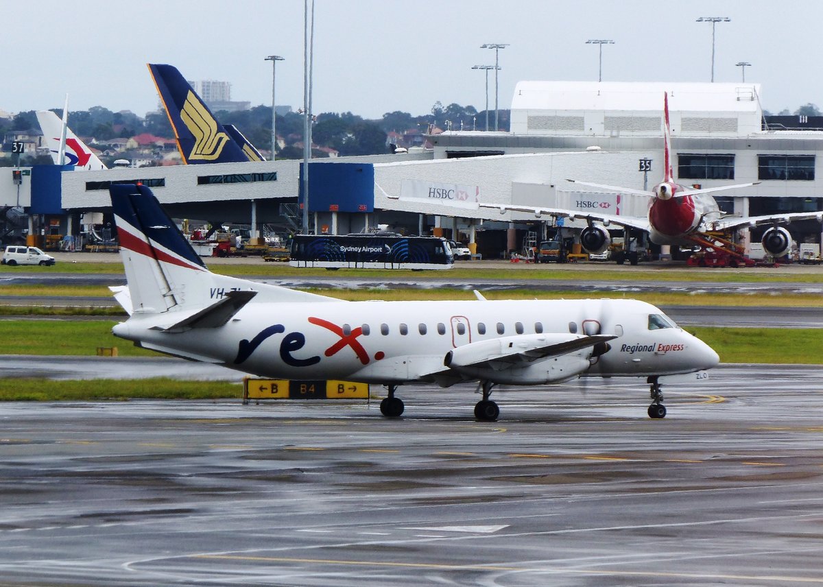 VH-ZLO, Saab 340B, REX Regional Express, Sydney Airport (SYD), 4.1.2018