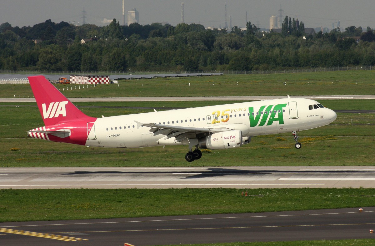 VIA, LZ-MDR,(c/n 5158), Airbus A 320-232, 09.09.2015, DUS-EDDL, Düsseldorf, Germany (Sticker :25years) 