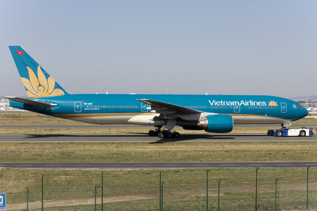 Vietnam Airlines, VN-A146, Boeing, B777-26KER, 30.08.2015, FRA, Frankfurt, Germany 



