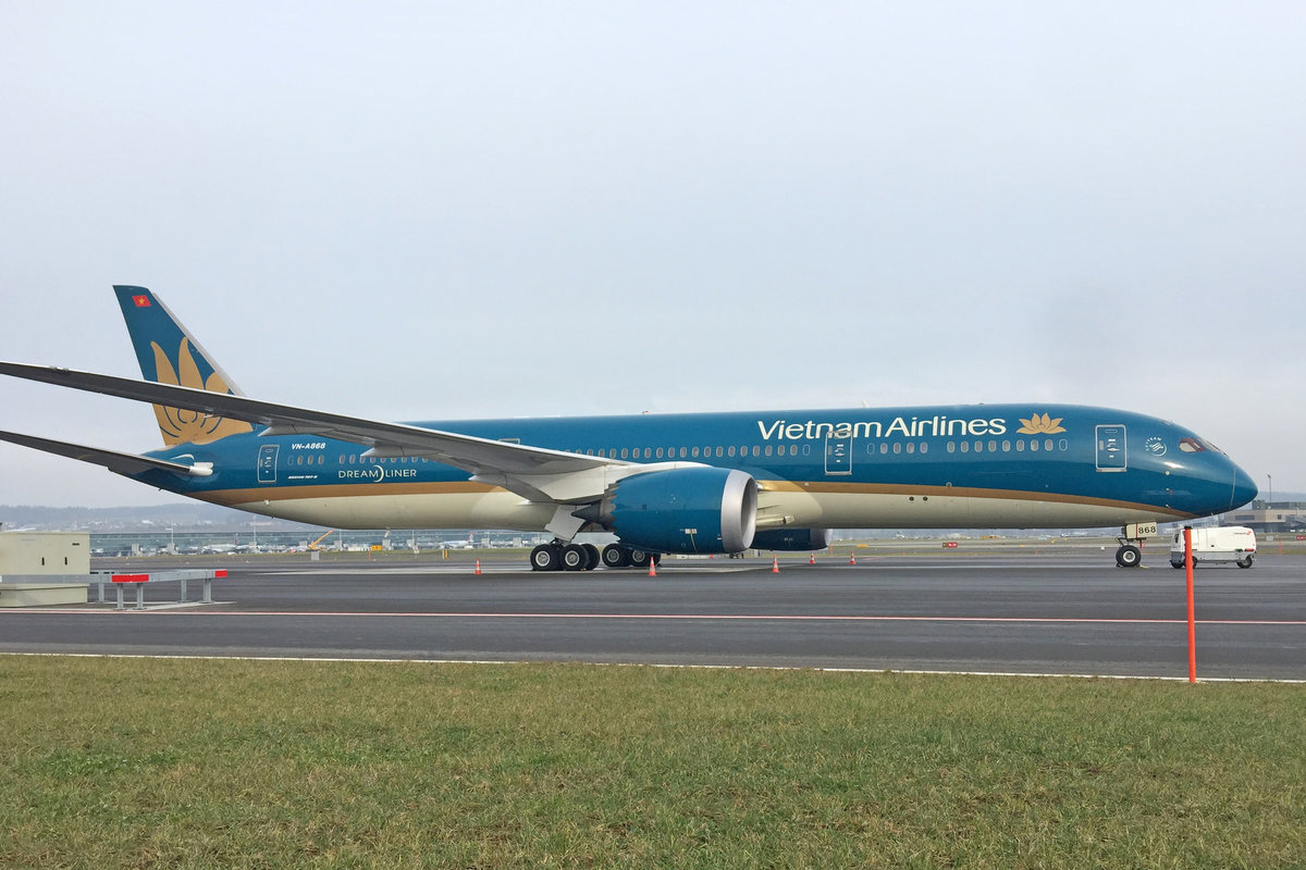 Vietnam Airlines, VN-A868, Boeing 787-9, msn: 39288/464,
 23.Januar 2019, ZRH Zürich, Switzerland.