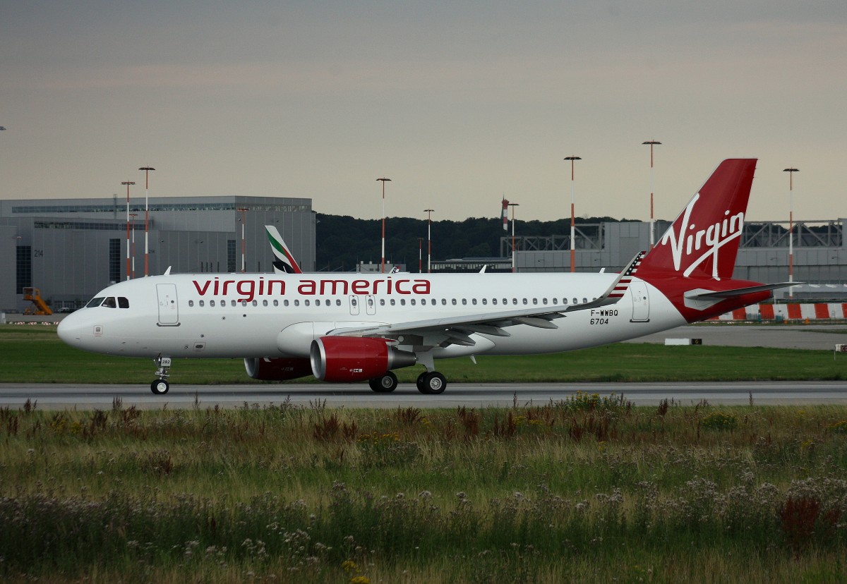 Virgin America,F-WWBQ,Reg.N282VA,(c/n 6704),Airbus A320-214(SL),24.07.2015,XFW-EDHI,Hamburg-Finkenwerder,Germany(Ferried XFW-TLS)
